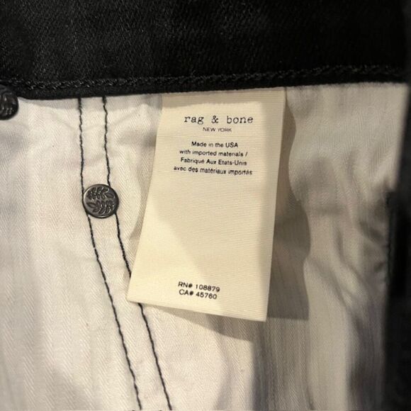 Rag & Bone Fit 1 Men's Stretch Extra Slim Black Jeans Size 32x30 - Picture 12 of 14